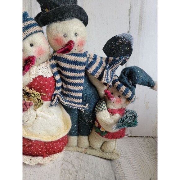 Mother Brown's snowman family fall figure home decor glitter - Picture 5 of 12